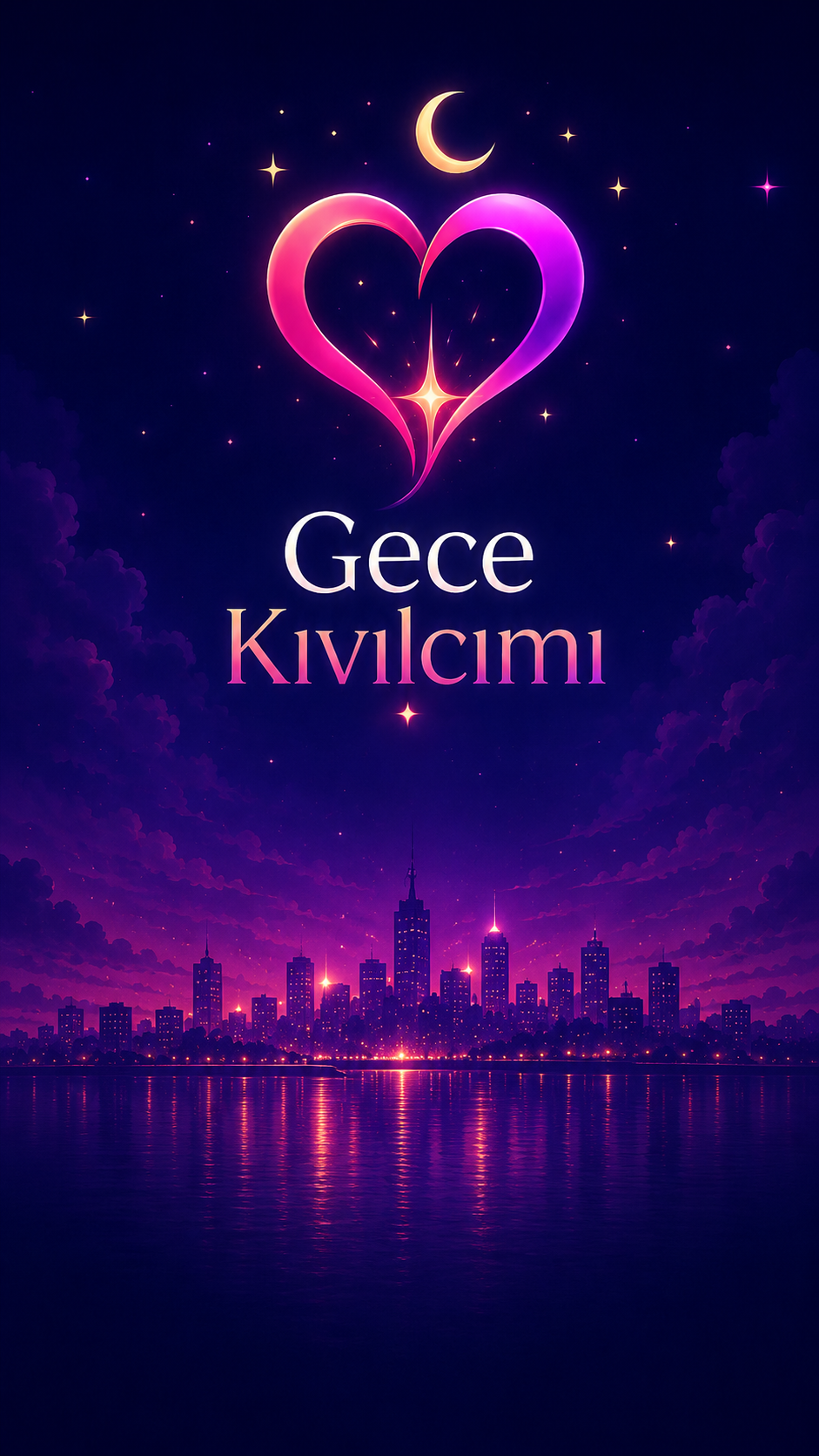 Gece Kıvılcımı uygulaması açılış ekranı